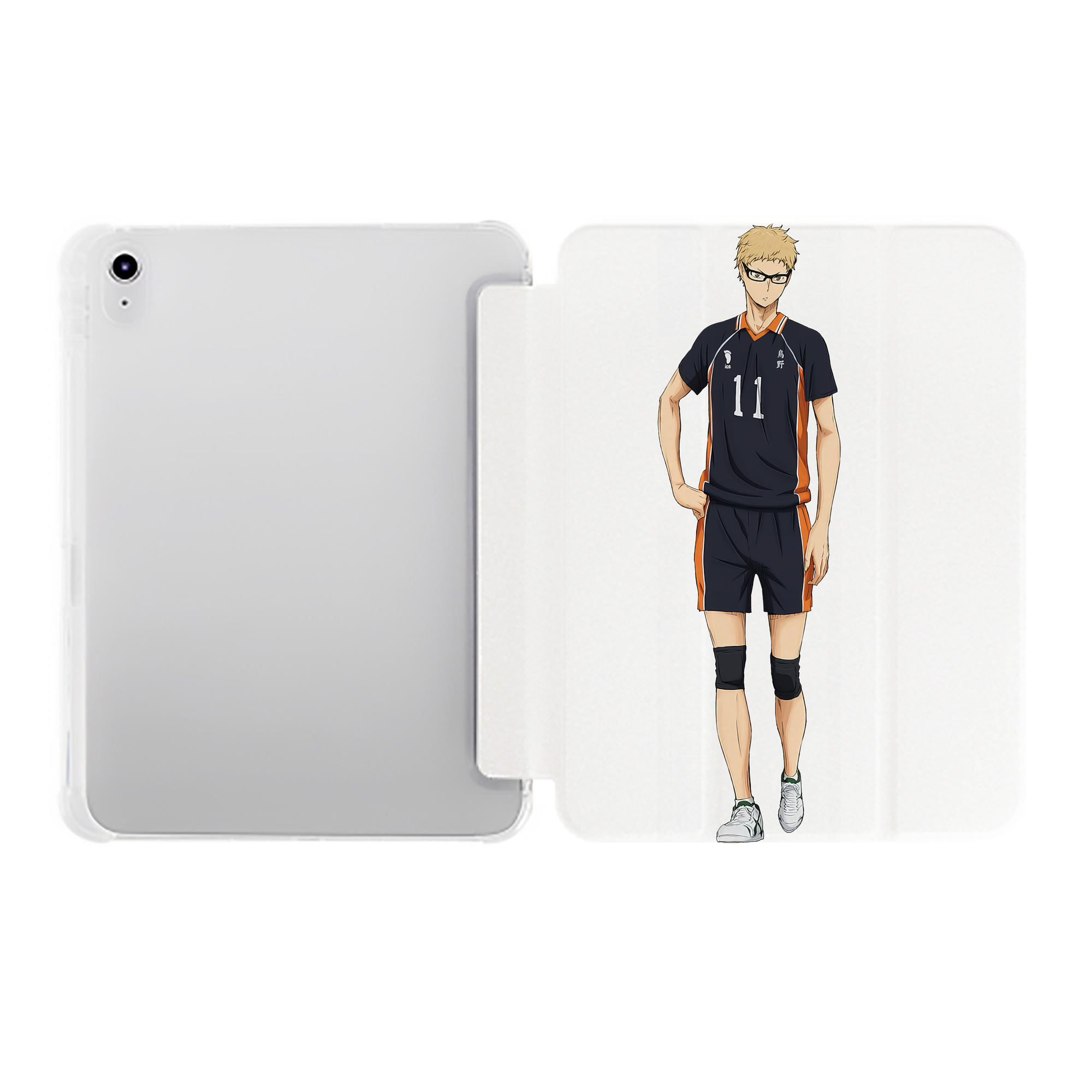 （画像用） ハイキュー!! Haikyu!! IPad ケース ペン収納付き 三つ折りスタンド PUレザー×シリコン 対応機種9.5/10.5/10.9インチ